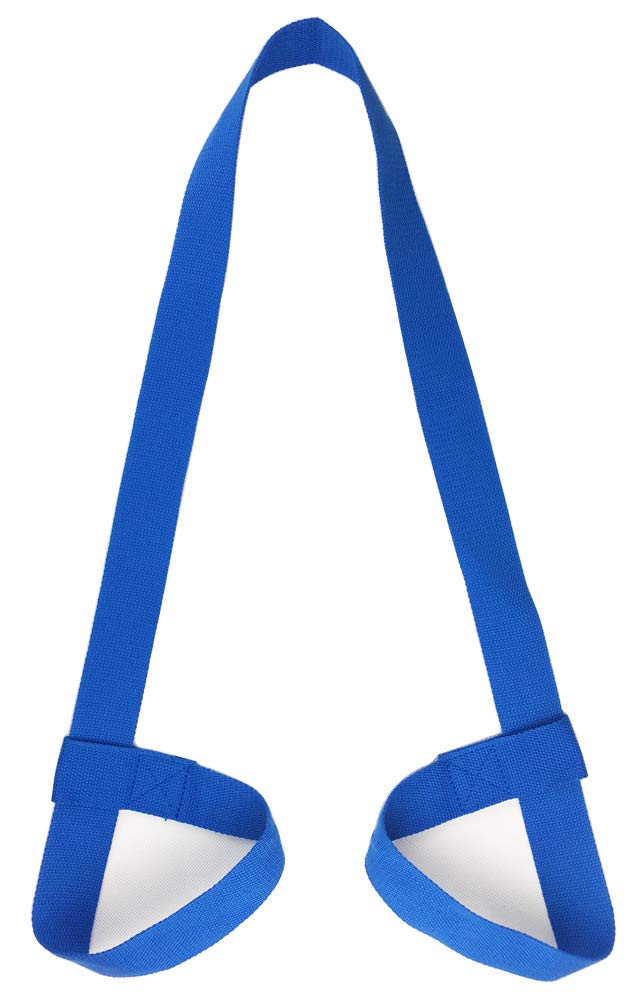 Riarbronee Yoga Mat Carrying Strap Sling，Adjustable Loops for all Mat Sizes（Mat not included） (Blue)