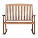 Cambridge Casual Superior Indonesian Teak Arie Loveseat Rocking Chair