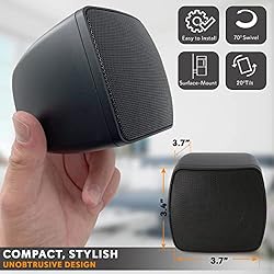 PyleUsa Mini Satellite Speaker - 3'' Surface-Mount