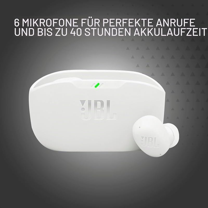 Vibe Buds 2 JBLVBUDS2WHT True Wireless Noise Cancelling Bluetooth Earbuds Weiß