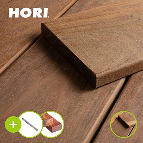HORI® Ipe Terrassendiele Glatt 21 x 145 Komplettset Massiv Hartholz I Bausatz inkl. 45 x 70 mm Unterkonstruktion I… – Bild 3