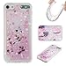 iPod Touch 6 Case,iPod Touch 5 Case, Ranyi [Liquid Glitter Quicksand Series] Soft Transparent TPU Flowing Floating Liquid Bling Sparkling Case for Apple iPod Touch 5 6th Generation (Pink)
