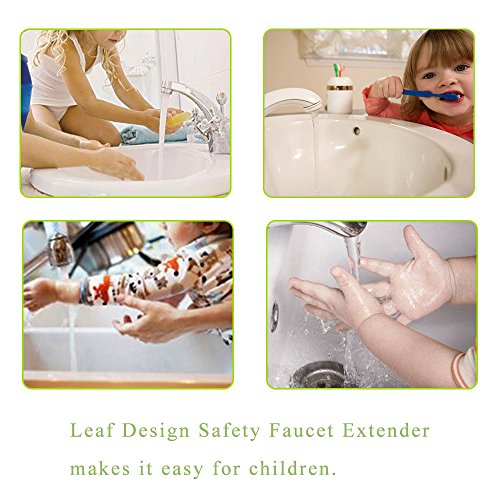 Anpatio 2pcs Cartoon Faucet Extender Adjustable Bath Spout Faucet Cover Safety Sink Handle Extension for Kids Toddlers Hand Washing Kitchen Bathroom Wash Basin Bathtub Accessory - Thumbnail 4