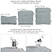 Inflatable Foot Rest Pillow, Leg Rest Pillow Footrest for Airplane Car Travel Home, Travel Bed for Kids on Flights with Adjustable Height, Pump and Carrying Bag Included (Gray)