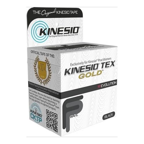 Kinesio&reg; Tex GoldTM Tape TWO Rolls 2' x 16.4' Black image