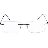YIMI Rimless Progressive Multifocus Reading Glasses Blue Light Blocking No Line Multifocal Computer Readers for Women Men