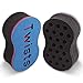 Big Holes Hair Brush Sponge Twist Wave Barber Tool For Dreads Afro Locs Twist Curl Coil Black (1 Pack)