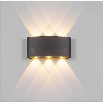 Oiry Led Aluminum Wall Lamp Double Head Up And Down Light Black