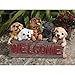 Design Toscano QL576665 The Puppy Parade Welcome Sign, Multicolored