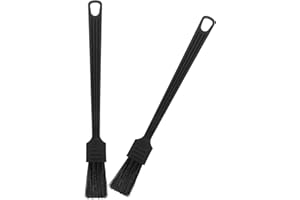 TOVINANNA 2pcs Espresso Coffee Cleaning Brush for Coffee Grinders and Machines, Small Black Brushes