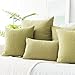 Kevin Textile Solid Velvet Decoration Toss Throw Pillow Case Cushion Cover Comfortable Soft Striped Decorative Pillowcase for Bed/Chair/Couch, 20