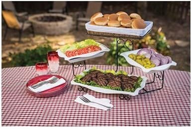 Gourmet Enameled 3-Tier Buffet Server
