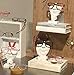 JewelryNanny Artsy Face Eyeglass Holder Stand - Sculpted Nose for Eyeglasses or Sunglasses, Life is Good, White