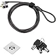 LORADAR Laptop Cable Lock Hardware Security Cable Lock Anti Theft 3 Keys 6.7Ft w/Adhesive Anchors Compatible for Tablets,Laptops, iMac Other Devices Longer Cable (Keyed Different)