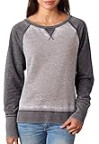 J.America Ladies' Zen Contrast Crew
