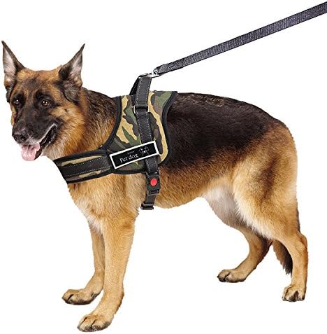 Saimly Dog Harness, Soft Leash Paddled Dog Harness for Large, Medium & Small Breed. Excellent for Training, Walking, Hiking (L)
