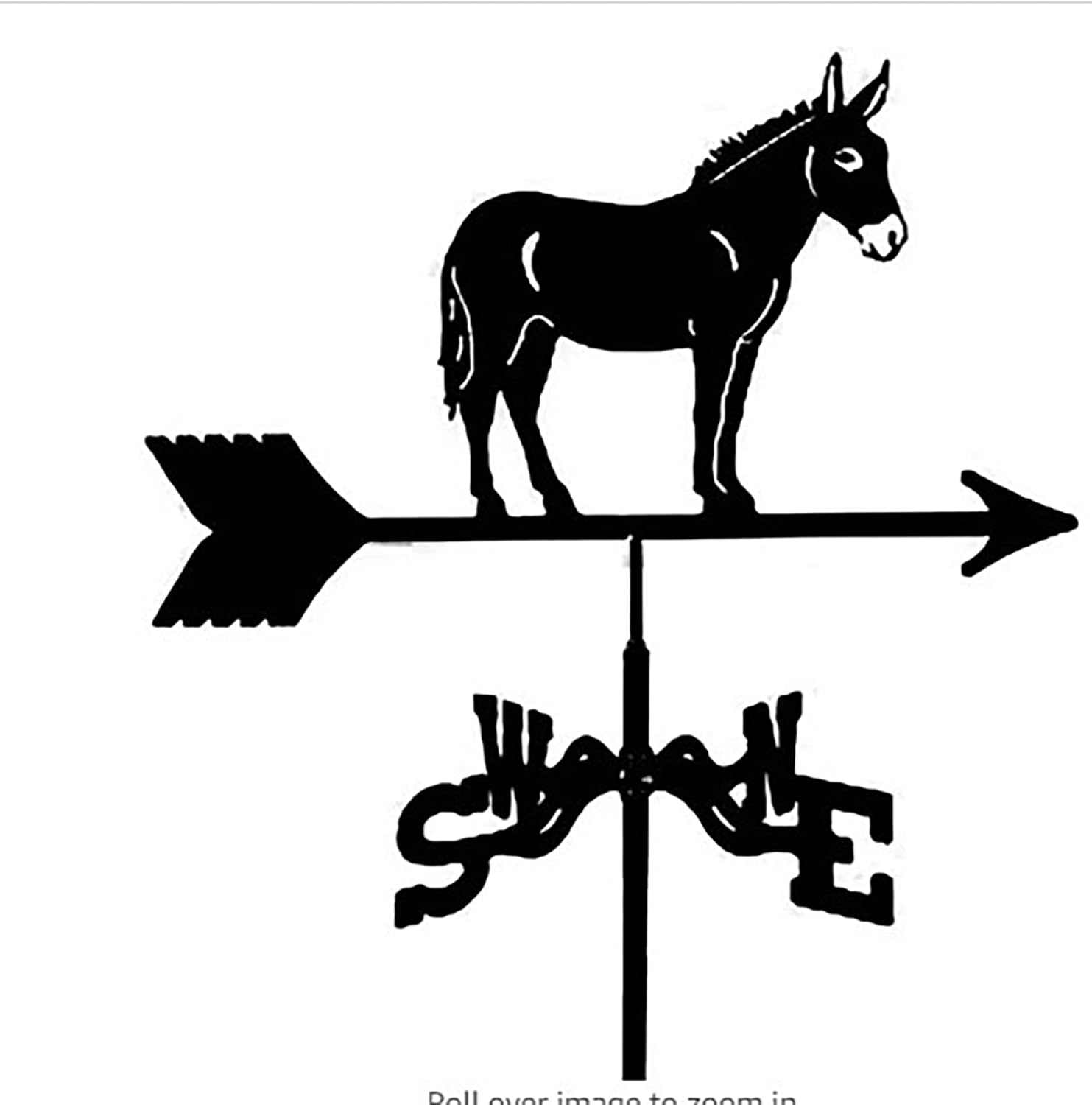 Weathervanes - Horse Weathervane, Donkey Weathervanes Weather Vane,Rooster Roof Weather Vane Outdoor Yard Weather Vane Professional Measuring Tools Weather Vane,A