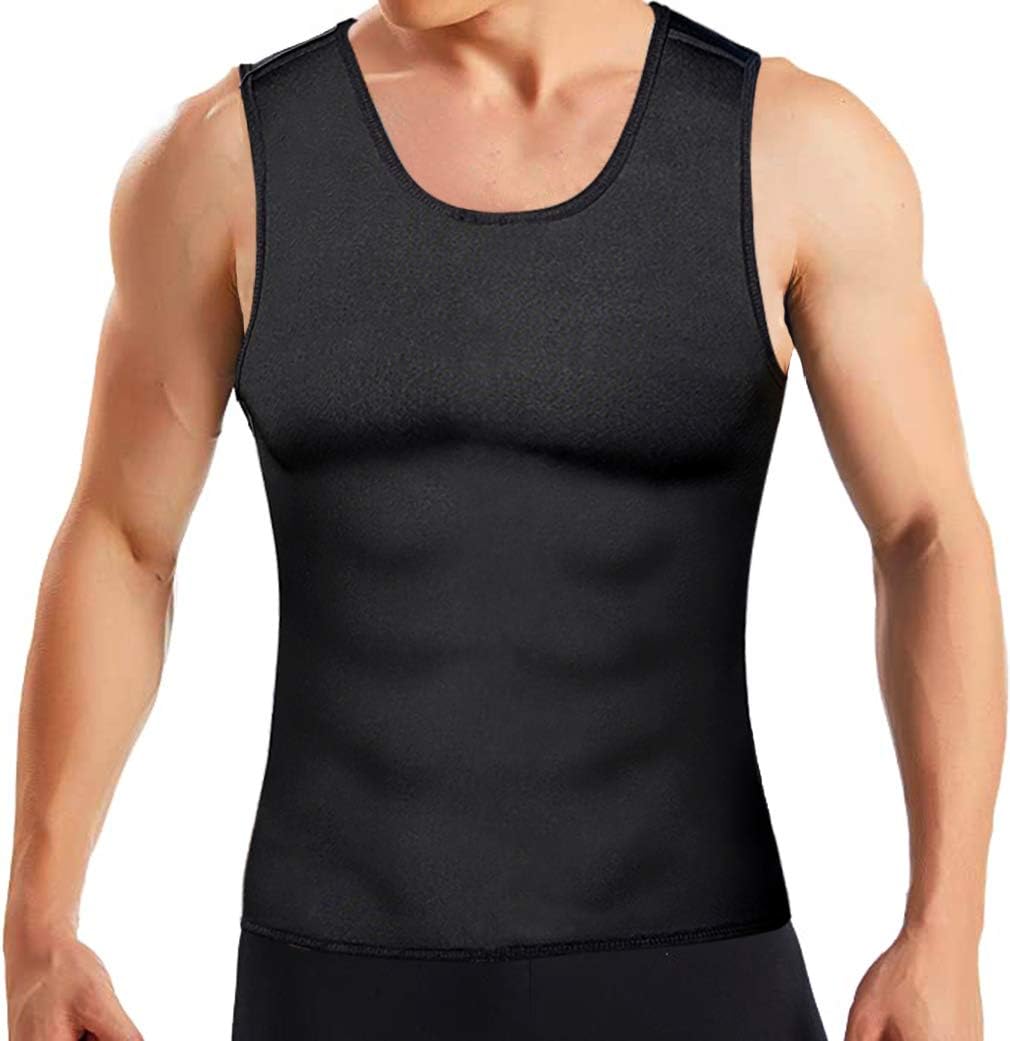 Waist trainer Vest Men Body Shaper Weight Vest for Weight Loss Sauna Sweats Suit Slimming Tank Top Shirt