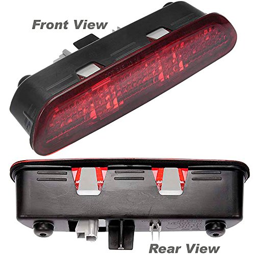 APDTY 034353 3rd Third High Center Mount Brake Light Lamp Assembly w/Upgraded LED Design For 2004-2008 Chevy Malibu 4-Door Sedan (Replaces GM 10377138)