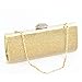 ECOSUSI Elegant Rhinestones Clasp Flap Clutch Evening Handbag Purse Gold
