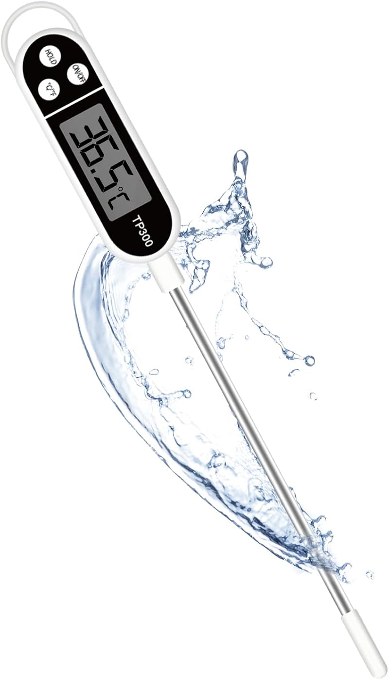 Jsdoin Digital Meat Thermometer with 5.7 inch Probe ABS Cover LCD -50C to 300C