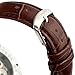 ESS Men's Man Brown Leather Stainless Silver Skeleton Semi Mechanical Mens Men Wrist Watch GIFT WM342