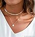 Geerier Simple Coin Choker Handmade Gold Chain Disc Choker Necklace Gold Color For Women