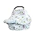 Universal Multi-Use Carseat Canopy, Nursing Cover Scarf, Grocery Cart Cover, High Chair Cover, Breathable & Stretchy, Purple Floral