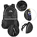QYUHE Ultra Lightweight Packable Backpack Hiking Travelling Daypack 25L Black