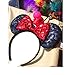 Mouse Ears Mouse Sequin Ears Headbands Butterfly Glitter Hairband (Shiny black red)