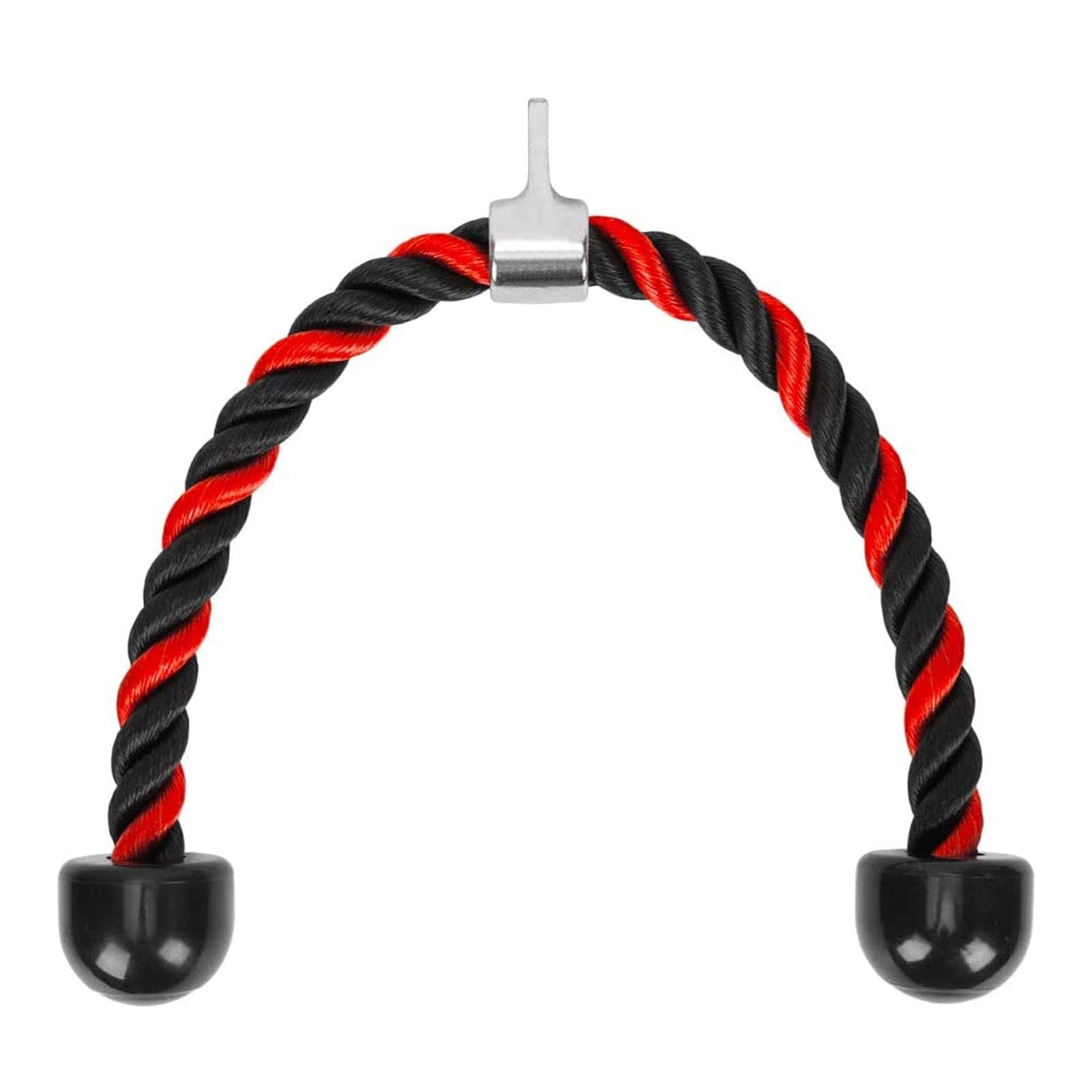 Nylon Pull Down Heavy Duty Tricep Rope,Non-slip Strong Triceps Rope For Fitness Cable Machine Attachment，Biceps&Triceps Rope Gym（red）