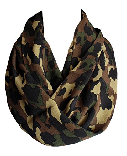 Etwoa s camouflage infinity scarf circle loop scarf