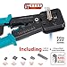 ITBEBE RJ45 Crimping Tool Made of Hardened Steel with Wire Cutter Stripping Blades and Textured Grips (RJ45 CRIMPER TURQUOISE-B)