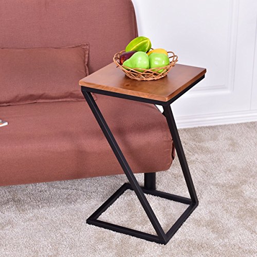 Coffee Tray Side Sofa Table Ottoman Couch Console Stand End TV Lap W/Wood TOP