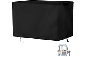 Andacar Playhouse Cover for Step2 Adventure Camper Playhouse, Waterproof Kids Play house Cover Indoor Play Houses Covers for Kids Outside Black-62" Lx 34" Wx 50" H