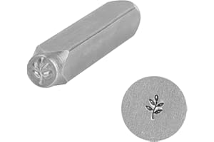 BESTNULE Metal Design Stamps Punch Stamping Tool, Hard Carbon Steel Tools to Stamp or Punch Metal, Jewelry, Clay, Leather, Wood (Flower 2)