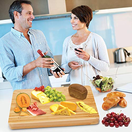 5 pcs Cheese Stainless Steel Knife Bamboo Cutting Board Set Compact And Convenient