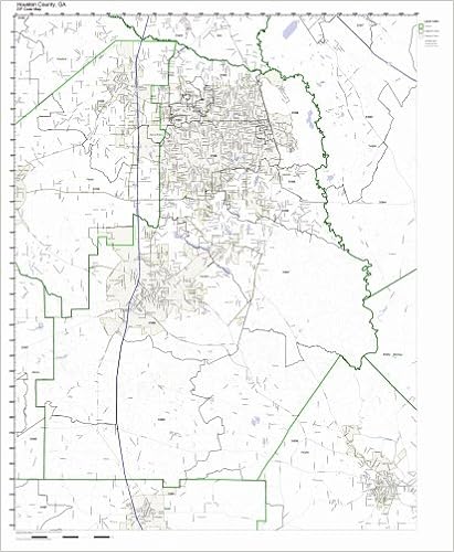 Houston County Ga Map Houston County, Georgia Ga Zip Code Map Not Laminated: Amazon.com: Office  Products