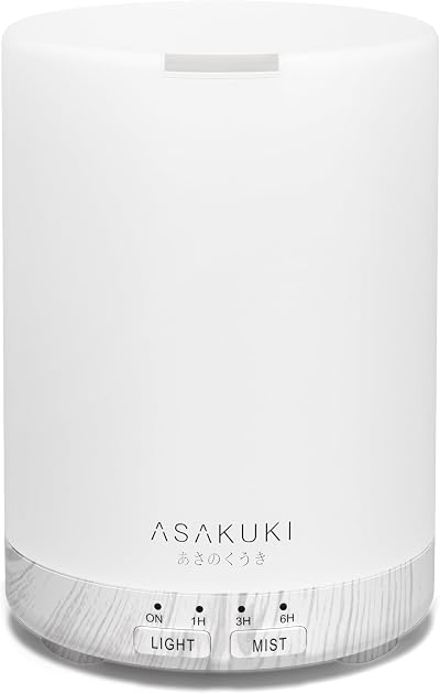 ASAKUKI 300ml Essential Oil Diffuser Ultrasonic Aromatherapy White Oak Grain