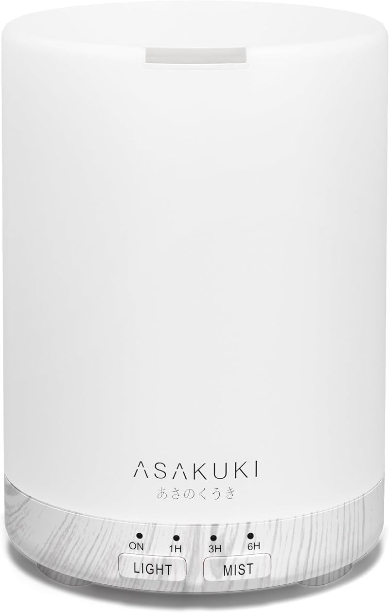 ASAKUKI 300ml Essential Oil Diffuser Ultrasonic Aromatherapy White Oak Grain