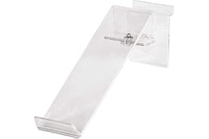 SSWBasics Clear Acrylic Toe-Hold Swivel Shoe Display for Slatwall or Wire Grid - Set of 2