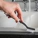 SPARTA Flo-Pac Grout Brush, Utility Brush with Crimped Stainless Steel Bristles for Cleaning, Detail Work, and Janitorial Use, 7 Inches, Black