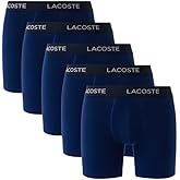 Lacoste mens Cotton Stretch Essentials Boxer Briefs, 5-pack