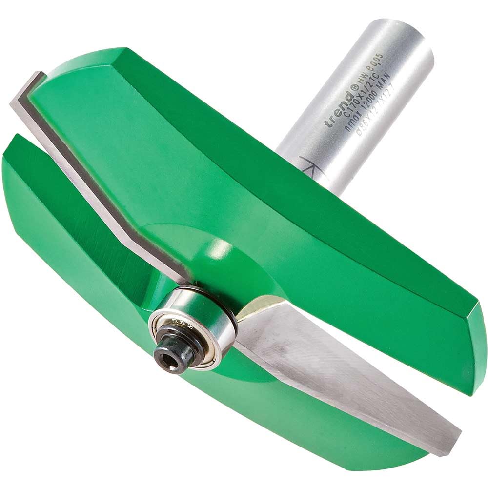 Trend CraftPro Bearing Guided Bevel Panel Raiser Router Cutter, 1/2 Inch Shank, 12.7mm Cut Diameter, Tungsten Carbide Tipped, C170X1/2TC