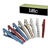 BMC 8pc Mix Colored Alloy Metal Mens Fashion Tie Bar Clips Set - Looking Sharp