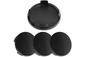 MOTOREXPERTZ ME 2.4Inch 60MM Wheel Center Caps, Pack of 4 (Matte Black, Outer 60MM, Inner 56MM)