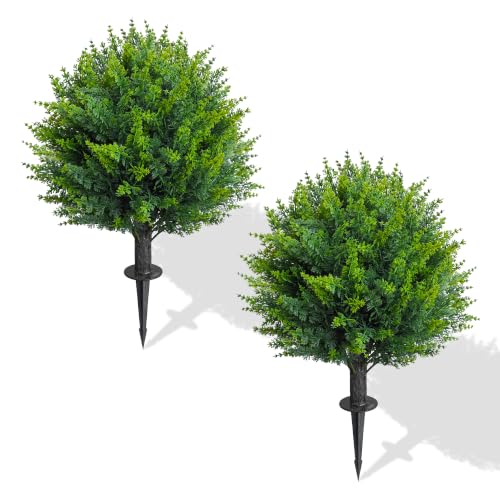 25 Artificial Cedar Topiary Ball Tree Set