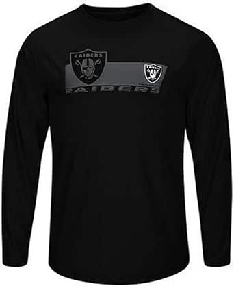 Amazon.com: Oakland Raiders Mens Long Sleeve Synthetic Storm Shirt Black Big & Tall Sizes (3XT 