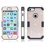 iPhone 7 Case, Anna Shop Studded Rhinestone 3in1 Shockproof Hybrid Full-body Protective Case Hard Cover PC+Silicone Full Body Protective High Impact Defender Cover For iPhone 7 7S