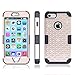 iPhone 7 Case, Anna Shop® Studded Rhinestone 3in1 Shockproof Hybrid [Heavy Duty] Full body Protective Case, Hard PC+Silicone Protective High Impact Defender Case Cover For Apple iPhone 7 Gold